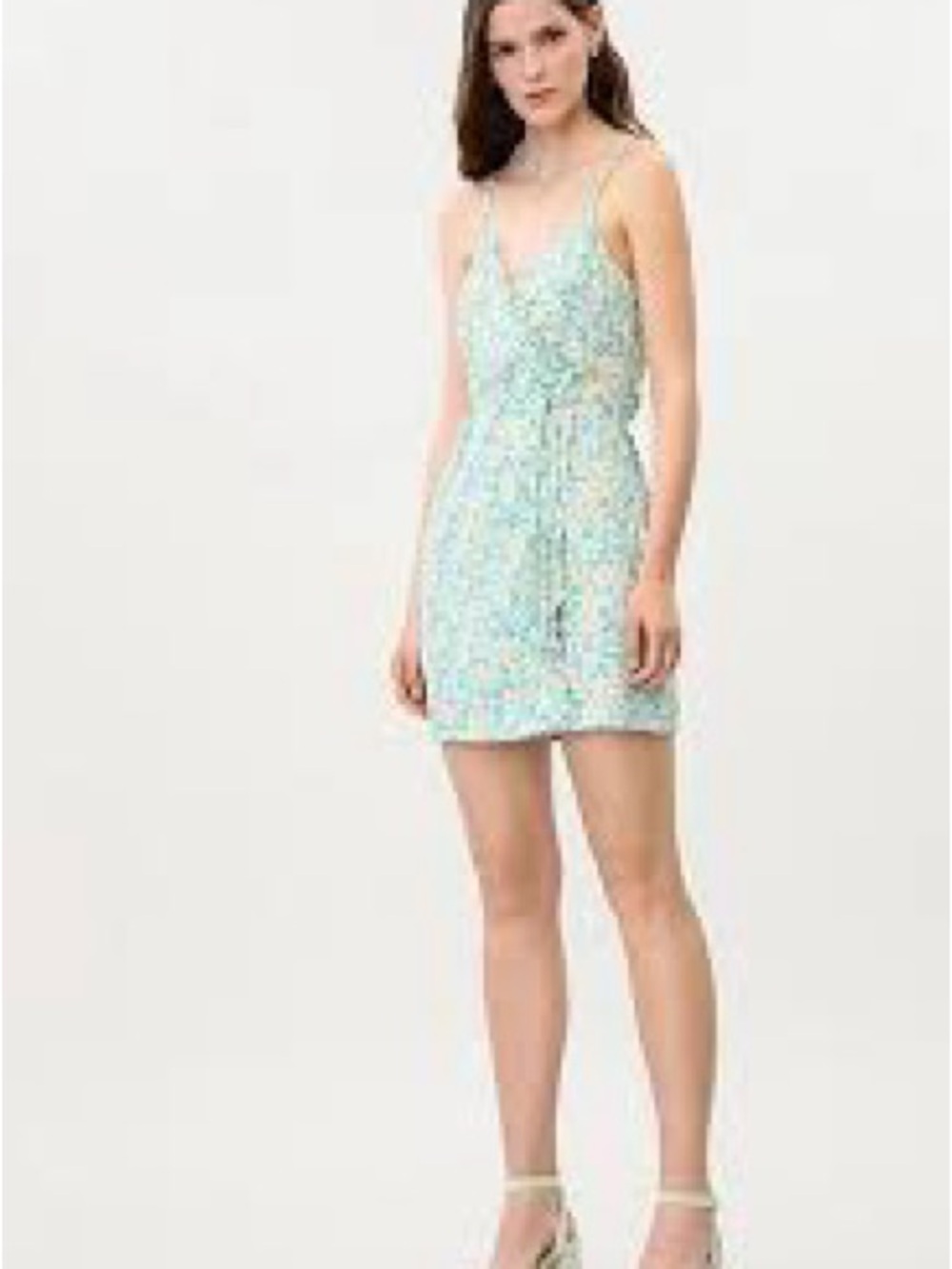 Floral Tie-Waist Midi Dress in Yellow & Blue